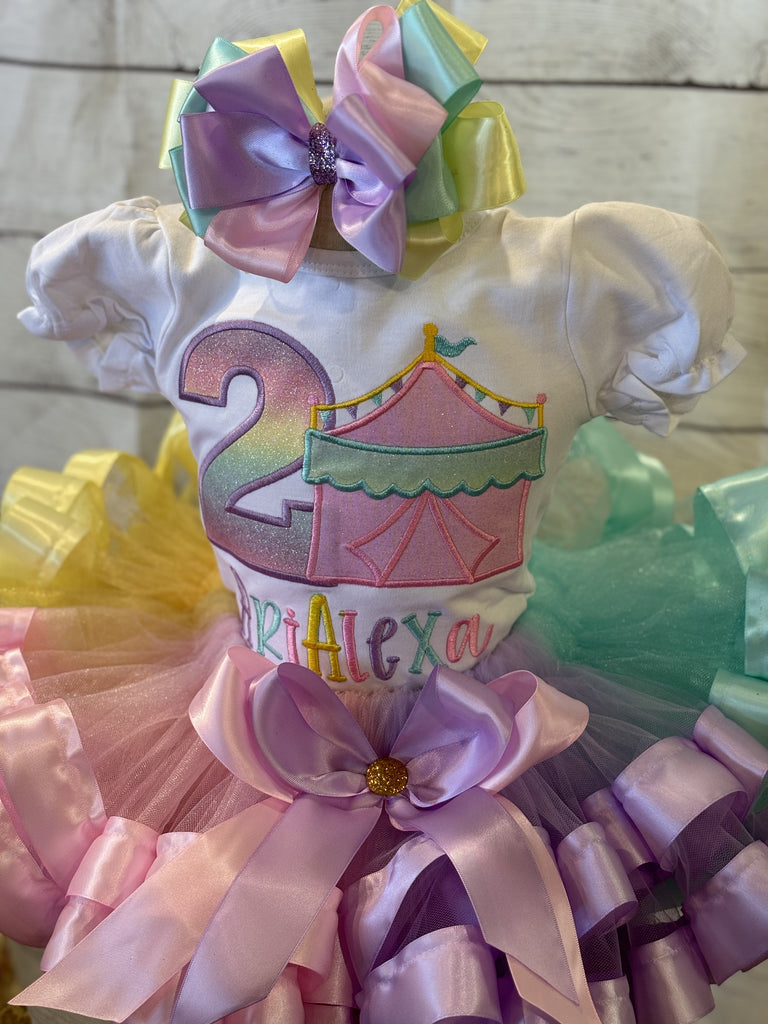 Pastel Circus Theme Birthday Tutu Outfit, Carnival Tutu Outfit, Carnival Shirt, Circus Birthday Outfit 5T Pastel Circus Theme Birthday Tutu Outfit, Carnival Tutu Outfit, Carnival Shirt, Circus Birthday Outfit 5T