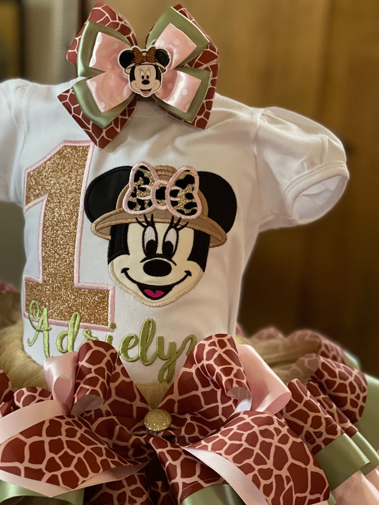 For Baby Girl 1st Birthday Safari Outfit 1st Birthday Outfit