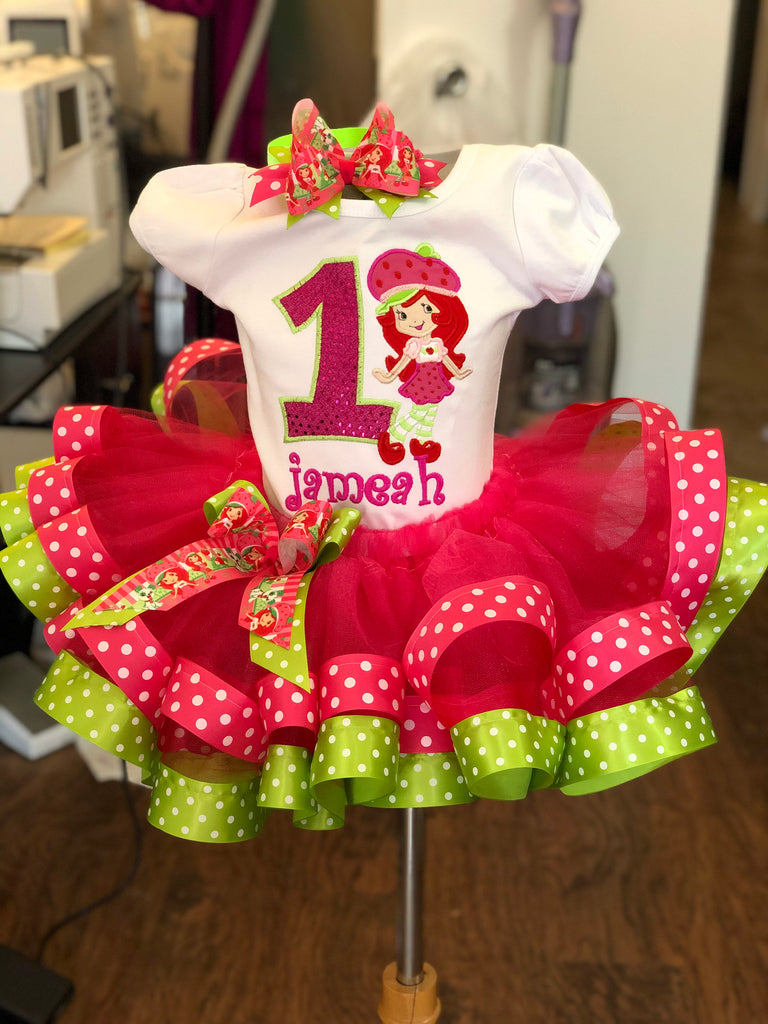 Strawberry Girl Tutu Birthday Outfit,first Birthday outfit,Second Birthday Any Age, Strawberry Theme Dress 6 / Tutu Only