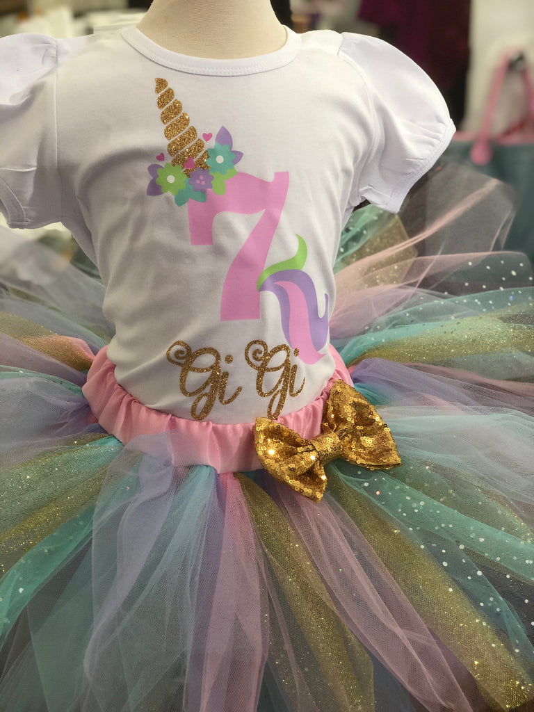 Disfraz de unicornio para niña, vestido de tutú arco  