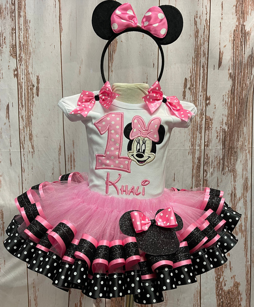 Minnie Mouse Birthday Outfit, Minnie Mouse Tutu Set, Minnie Mouse
