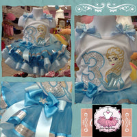 Custom order for Sarai Birthday Tutu Outfit,Frozen Dress,Birthday Princess Dress