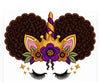 Afro Unicorn Floral Tutu Birthday Outfit, Unicorn Dress