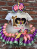 Afro Unicorn Floral Tutu Birthday Outfit, Unicorn Dress