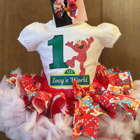 Red Monster Outfit, Street tutu outfit, Red Dress, Street Birthday Outfit