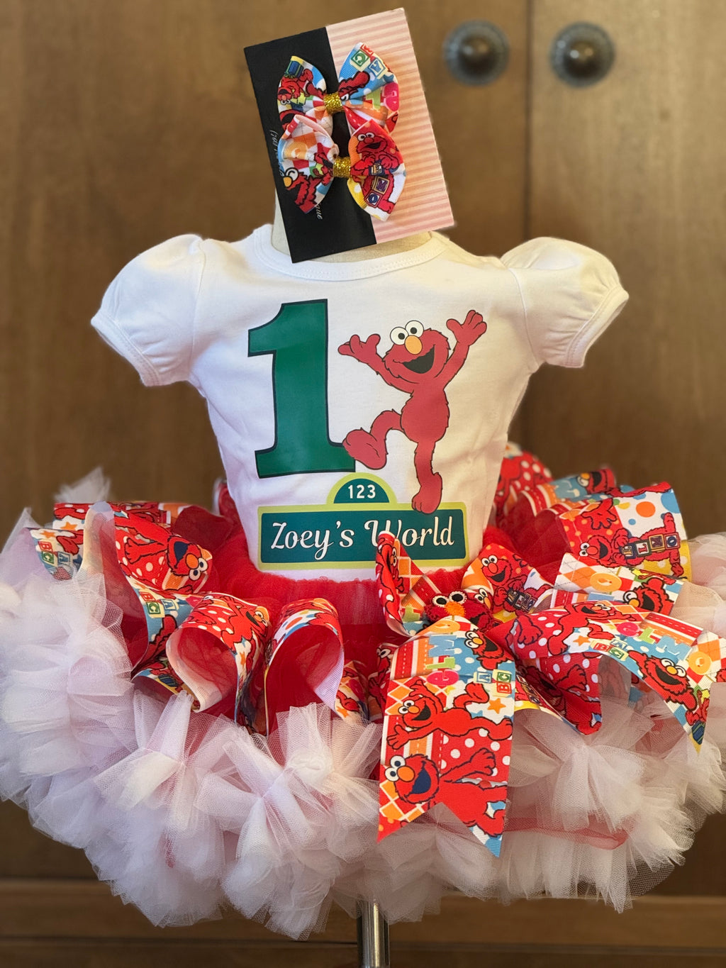 Red Monster Outfit, Street tutu outfit, Red Dress, Street Birthday Outfit