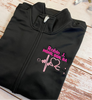 Personalized Nurse Full Zippered Jacket Sweatshirt | Personalized Nurse Polyester Jacket|Personalized Ladies Nurse/Doctor Heart Steth