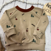 Sweat Suit,Organic Baby Clothes, Woodland Bear Romper, Organic Baby Romper