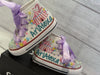 Dino Theme Sneakers shoes,  Custom Dinosaur bling converse, Dino Bling shoes