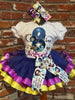 Coraline theme Birthday Tutu Outfit, Rainbow Tutu Set