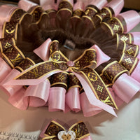 Pink LV Tutu Birthday Outfit, LV Theme Dress