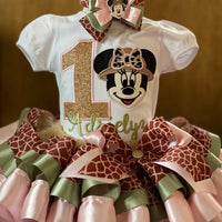 Safari Theme Birthday Outfit, Wild One, Two, Three Tutu, Safari Mouse Dress, Wild theme Dress