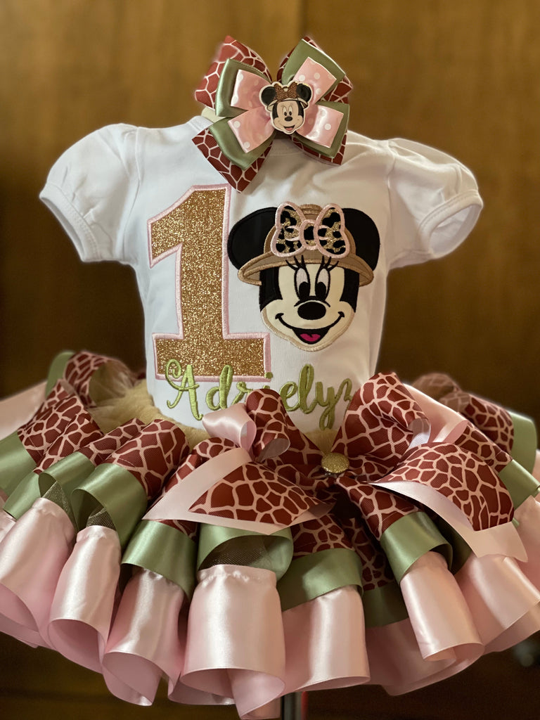 Safari Theme Birthday Outfit, Wild One, Two, Three Tutu, Safari Mouse Dress, Wild Theme Dress 3-6 Months / Tutu-Shirt-Hairbow Safari Theme Birthday Outfit, Wild One, Two, Three Tutu, Safari Mouse Dress, Wild Theme Dress 3-6 Months / Tutu-Shirt-Hairbow