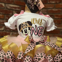 Safari Theme Birthday Outfit, Wild One, Two, Three Tutu, Safari Mouse Dress, Wild theme Dress