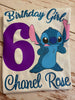 Lilo and Stitch Theme Family camisetas de cumpleaños, Stitch glitter camiseta de cumpleaños