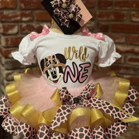 Safari Theme Birthday Outfit, Wild One, Two, Three Tutu, Safari Mouse Dress, Wild theme Dress