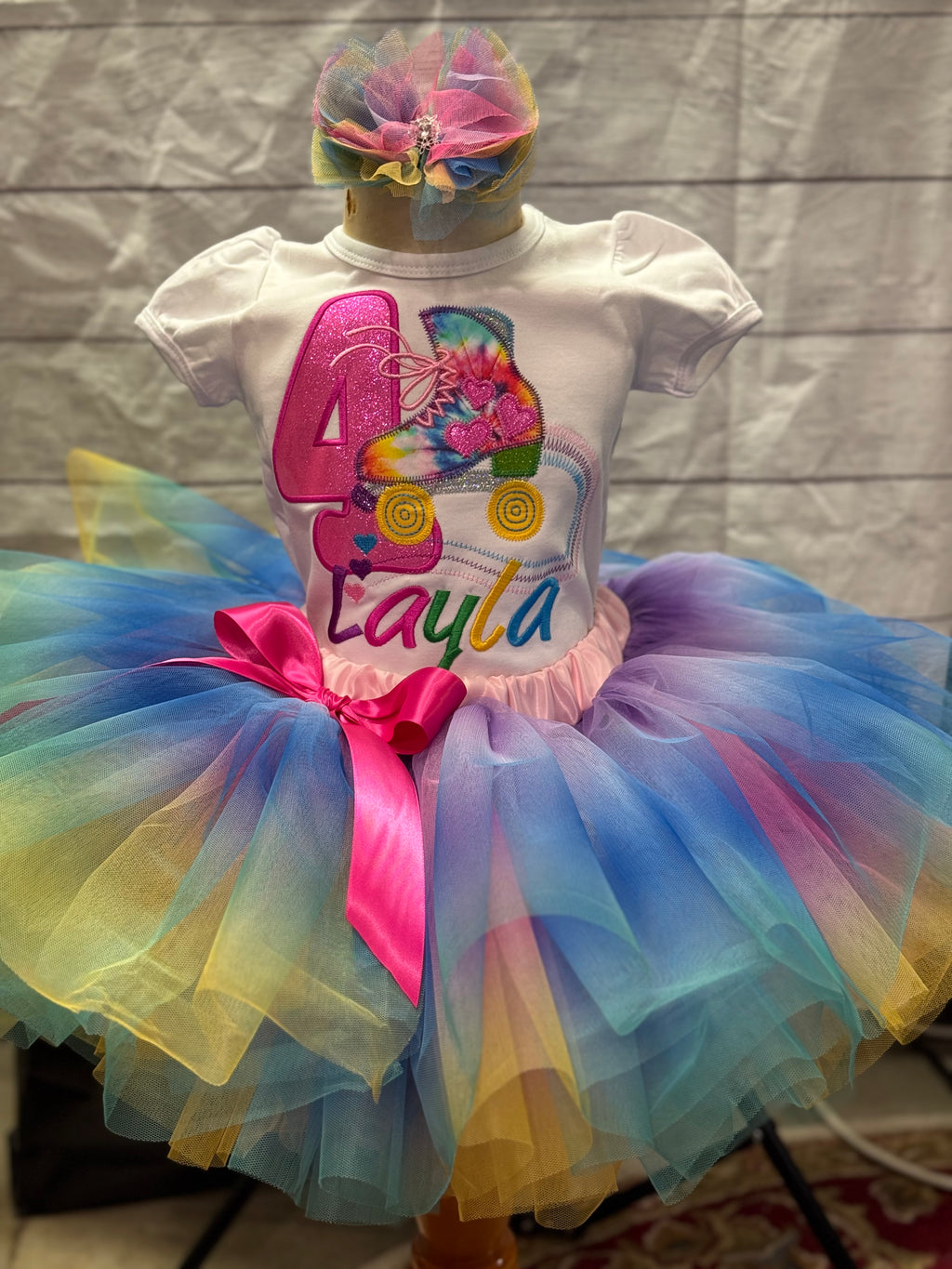 Rainbow Skate theme Birthday shirt, Rainbow Tutu Set 2T / Shirt Only Rainbow Skate theme Birthday shirt, Rainbow Tutu Set 2T / Shirt Only