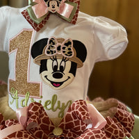 Safari Theme Birthday Outfit, Wild One, Two, Three Tutu, Safari Mouse Dress, Wild theme Dress