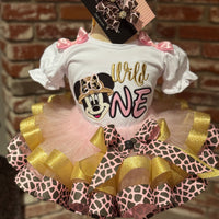 Safari Theme Birthday Outfit, Wild One, Two, Three Tutu, Safari Mouse Dress, Wild theme Dress