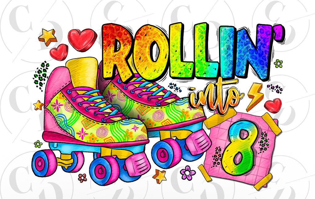 Rollin Into 8, Roller Skates,Rink Roller Skates