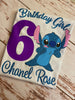Lilo and Stitch Theme Family camisetas de cumpleaños, Stitch glitter camiseta de cumpleaños