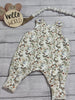 Organic Baby Clothes, Woodland Butterflies Romper, Organic Baby Romper