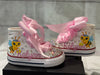 Bee Theme sneaker shoes,  Custom Safari bling chucks, Bumblebee Bling shoes