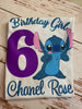 Lilo and Stitch Theme Family camisetas de cumpleaños, Stitch glitter camiseta de cumpleaños