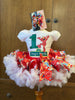 Red Monster Outfit, Street tutu outfit, Red Dress, Street Birthday Outfit