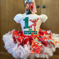 Red Monster Outfit, Street tutu outfit, Red Dress, Street Birthday Outfit