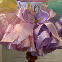 Pastel Carebear Theme Birthday Tutu Outfit,Pastel Tutu Outfit, Pastel Shirt, Pastel Bear Birthday Outfit