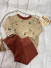 Sweat Suit,Organic Baby Clothes, Woodland Bear Romper, Organic Baby Romper