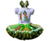Princess Tiana Birthday outfit, Baby Tiana tutu, Green and Ivory Tutu