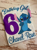 Lilo and Stitch Theme Family camisetas de cumpleaños, Stitch glitter camiseta de cumpleaños