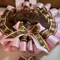 Pink LV Tutu Birthday Outfit, LV Theme Dress