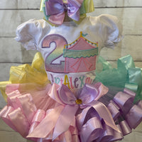 Pastel Circus Theme Birthday Tutu Outfit, Carnival Tutu Outfit, Carnival Shirt, Circus Birthday Outfit