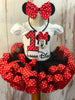 Classic Red and Black Miss mouse theme polka dot birthday outfit