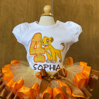 Traje de tutú de cumpleaños de Simba Lion King, vestido de fiesta de Lion King, vestido de Simba Lion King