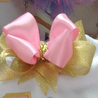 Pink and Gold Minnie Mouse Tutu Set, Minnie Mouse Dress, Minnie Mouse Pink and Gold Dress