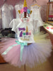 Tutú mágico de unicornio, camiseta de cumpleaños con bordado personalizado, conjunto de cumpleaños