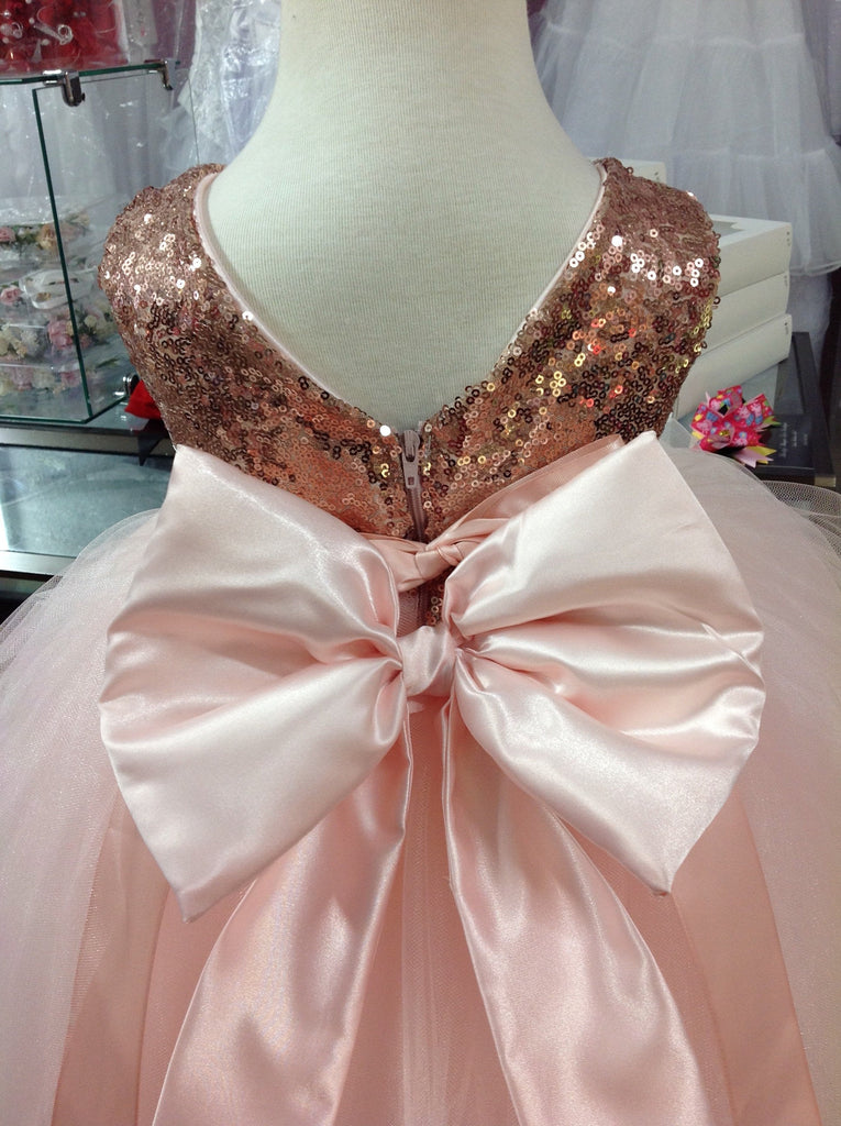 Rose Gold and Blush Flower Girl Dress,Rose Gold Sequin Tulle Bridesmaid Wedding Flower Girl Birthday Pageant Recital Blush Dress 12-18 Months / Knee Rose Gold and Blush Flower Girl Dress,Rose Gold Sequin Tulle Bridesmaid Wedding Flower Girl Birthday Pageant Recital Blush Dress 12-18 Months / Knee