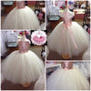 Rose Gold Ivory Flower Girl Dress,Ivory Tulle Dress, Wedding Flower Girl Dresses, Rustic Girl Dress,vintage dress