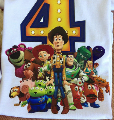 Camisas de cumpleaños de Toy Story para la familia, camisas de Toy Story, camisa de niño de cumpleaños personalizada, regalo de cumpleaños para niños, camisa de fiesta de cumpleaños de Toy Story