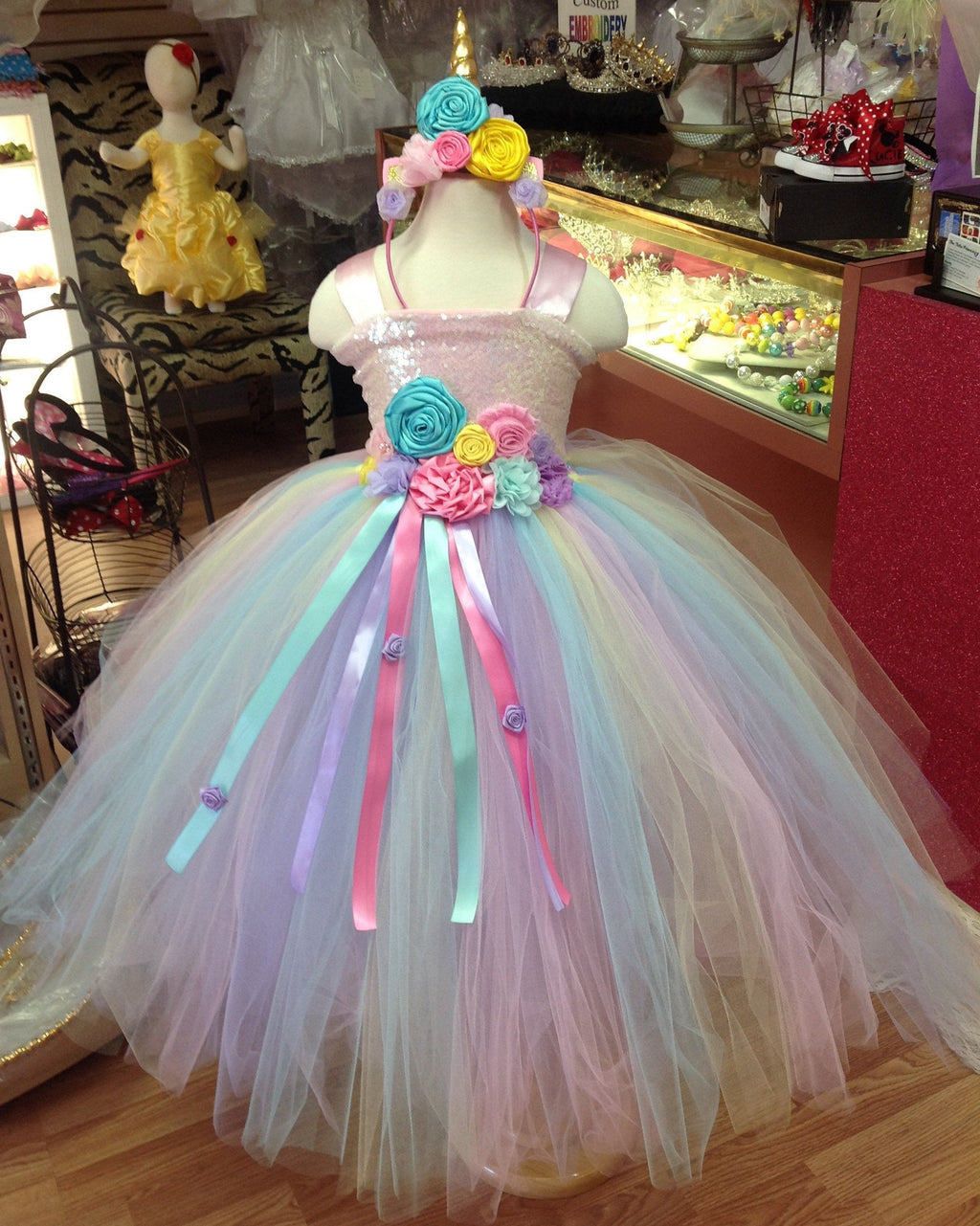 Luxury Unicorn Birthday Dress Rainbow Tutu Dress - Etsy Sweden