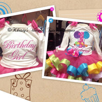 Tema de caramelo, cinta Tutu, Rainbow Candyland Cumpleaños Tutu Outfit Shirt Tutu Outfit (cualquier edad) Lollipop Candy Land
