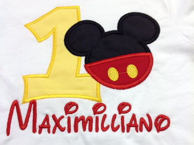 Mickey Mouse Birthday Shirt/ boys birthday shirt/Mickey Mouse/birthday shirt/ boys 1st 2nd 3rd birthday shirt/ Mickey Mouse embroidery shirt