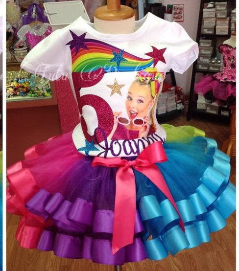Jojo Siwa ribbon tutu, Jojo Siwa dress, Jojo siwa Party, jojo siwa shirt,jojo siwa bow,jojo siwa dress , jojo siwa birthday outfit