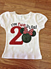 Minnie Mouse 2nd Birthday Shirt - Im Twodles shirt - Red and Black Minnie Birthday Shirt - Minnie Shirt - Red and White Polka Dot Minnie