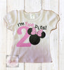 Camisa de cumpleaños de Minnie Mouse 2nd - Camisa Im Twodles - Camisa de cumpleaños de Minnie rosa - Camisa de Minnie - Minnie de lunares rosa