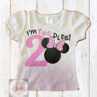 Minnie Mouse 2nd Birthday Shirt - Im Twodles shirt - Pink Minnie Birthday Shirt - Minnie Shirt - Pink Polka Dot Minnie